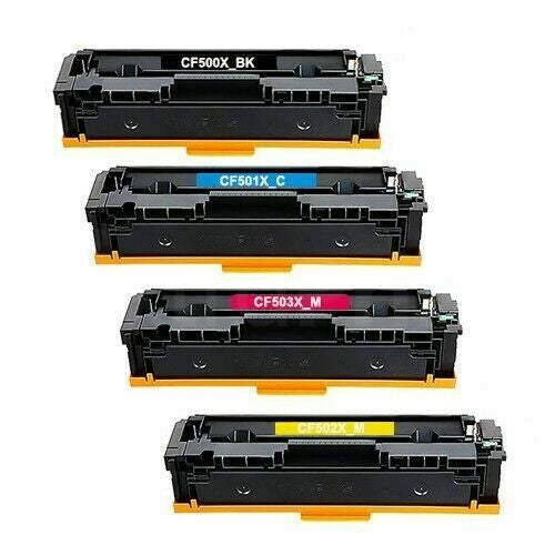 2 Sets of 4 Pack HP CF500X-CF503X CF500XCF503X (202X) Generic High Yield Toner Cartridges [2BK,2C,2M,2Y]