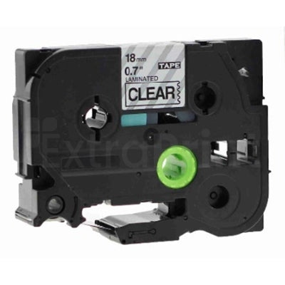 Generic Brother TZe-141 TZe141 18mm Black Text on Clear Laminated Tape - 8 meters