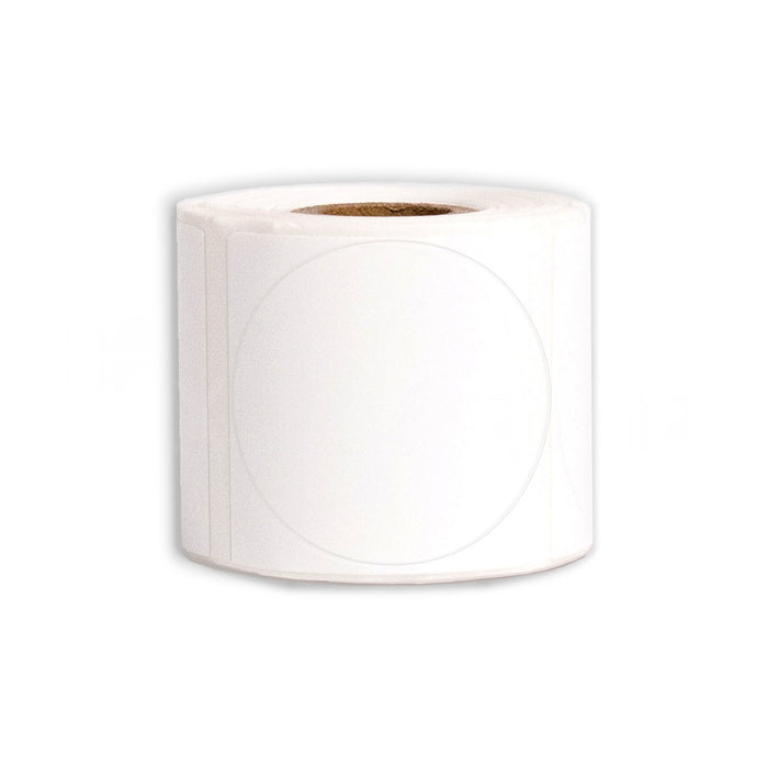 10 Rolls 30mm Round Multi-purpose Direct Thermal Labels White - 200 Labels per roll (13mm Core)
