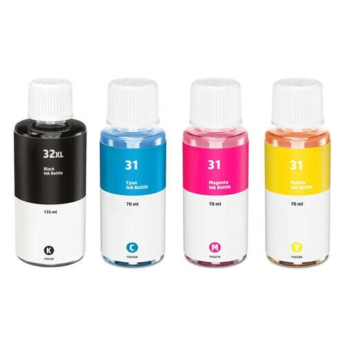 10 Pack HP 32XL + 31 Generic Ink Bottle 1VV24AA 1VU26AA-1VU28AA 1VU26AA1VU28AA [4BK,2C,2M,2Y]