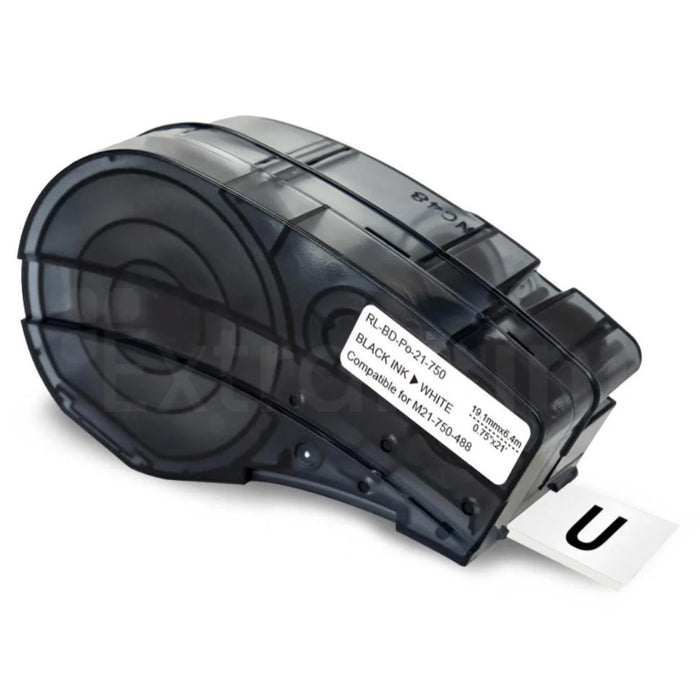 3 x Generic Brady M21-750-488 M21750488 Black on White Polyester Label Tape 19.1mm x 6.4m