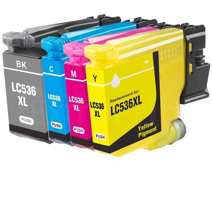20-Pack Generic Brother LC-536XL LC536XL High Yield Ink Cartridges Combo [5BK, 5C, 5M, 5Y]