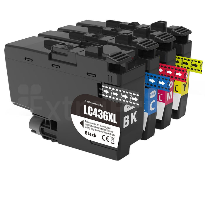 20 Pack Generic Brother LC-436XL LC436XL High Yield Ink Cartridges Combo [5BK, 5C, 5M, 5Y]