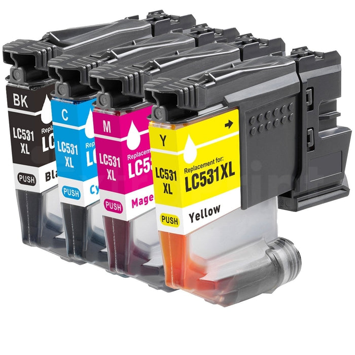 5-Pack Generic Brother LC-531XL LC531XL High Yield Ink Cartridges Combo [2BK, 1C, 1M, 1Y]