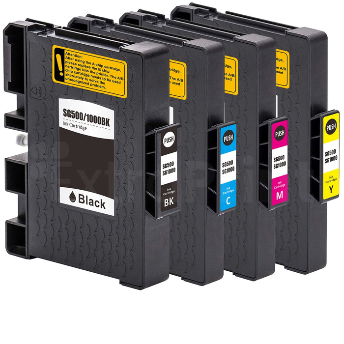 4 Pack Generic Sawgrass SG500 SG1000 Sublimation Ink Cartridges Combo [1BK,1C,1M,1Y]