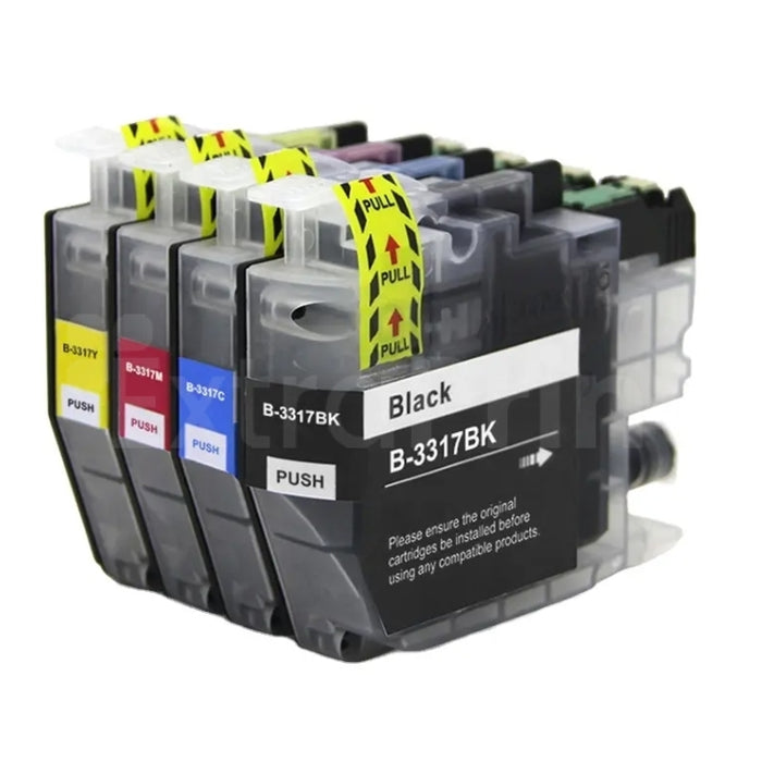 4 Pack Generic Brother LC-3317 LC3317 Ink Cartridges Combo [1BK, 1C, 1M, 1Y]