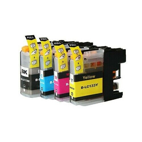 4 Pack Generic Brother LC-133 LC133 Ink Cartridges [1BK,1C,1M,1Y]