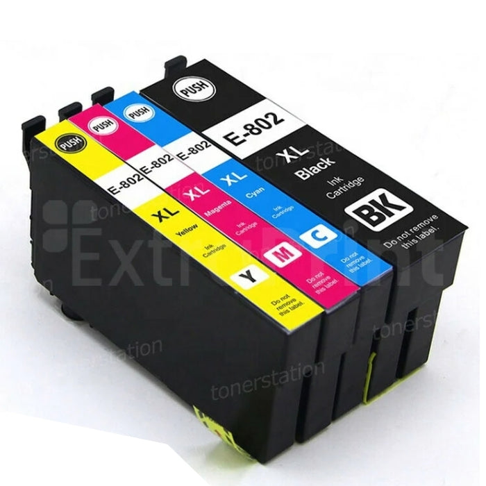 5 Pack Generic for Epson 802XL (C13T356192-C13T356492) High Yield Inkjet Cartridge Combo Pack [2BK,1C,1M,1Y]