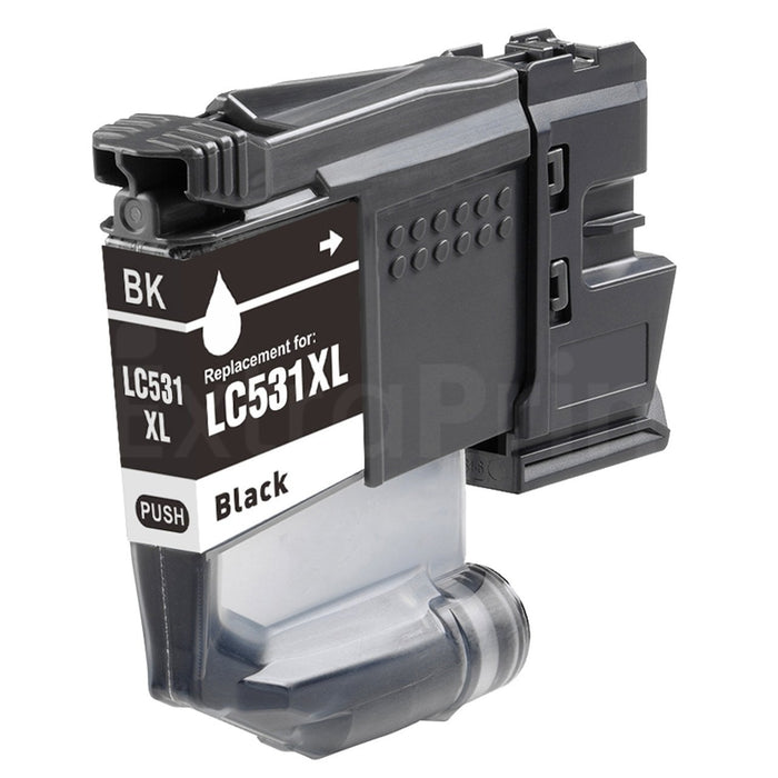 3 x Generic Brother LC-531XLBK LC531XLBK Black High Yield Ink Cartridge