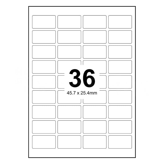 300 Sheets A4 White Self Adhesive Paper Address Mailing Laser Inkjet Sticker Labels 45.7 x 25.4mm - 36 Labels Per Sheet