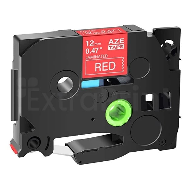 3 x Generic Brother TZe-435 TZe435 12mm White Text on Red Laminated Tape - 8 meters