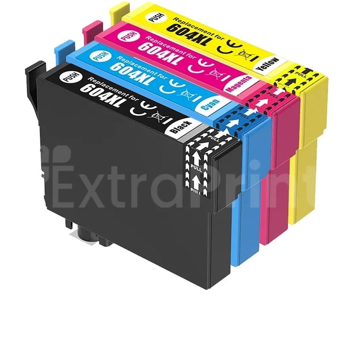 5 Pack Generic for Epson 604XL High Yield Inkjet Cartridges Combo C13T10H192 - C13T10H492 [2BK,1C,1M,1Y]