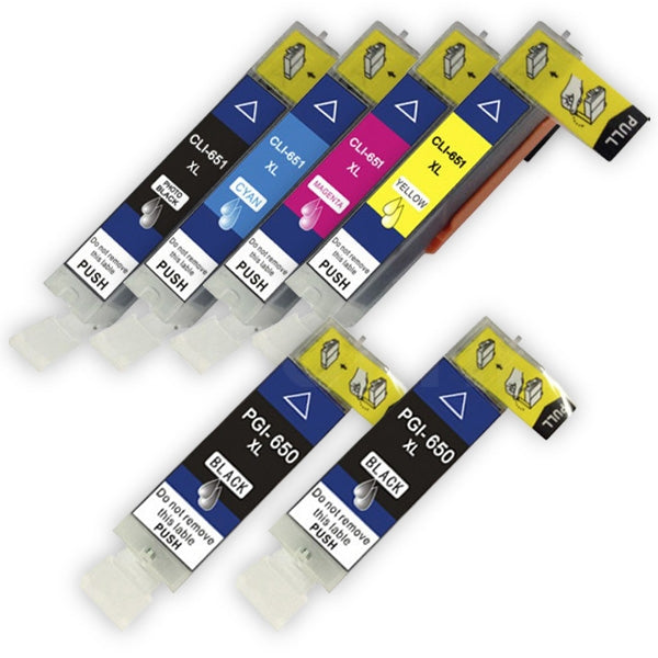 12 Pack Canon PGI-650XL PGI650XL CLI-651XL Generic High Yield Inkjet Cartridges [4BK,2PBK,2C,2M,2Y]