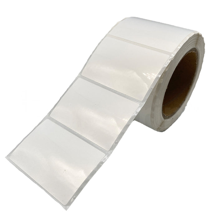 76.2 x 50.8mm Die Cut Gloss Synthetic Inkjet Label with 76mm Core Water Resistant - 540 Labels per Roll (Compatible with Epson C7500 / C6010 / C6510 AND Primera LX810 /LX900 / LX1000 / LX2000)
