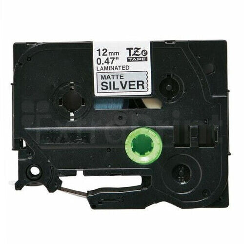 Generic Brother TZe-M931 TZeM931 12mm Black Text on Matt Silver Laminated Tape - 8 metres