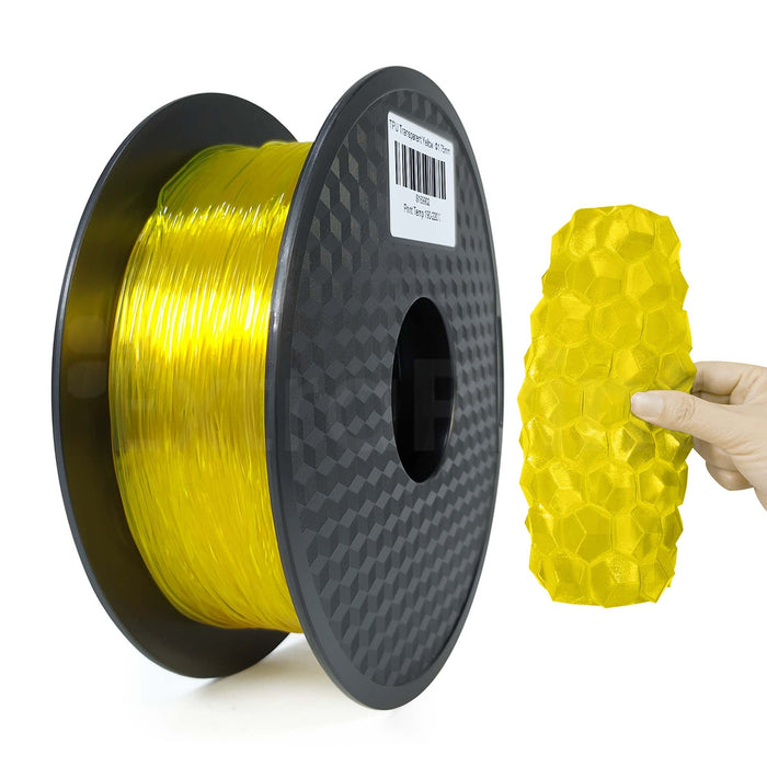 10 x TPU 3D Filament 1.75mm Transparent Yellow - 1KG