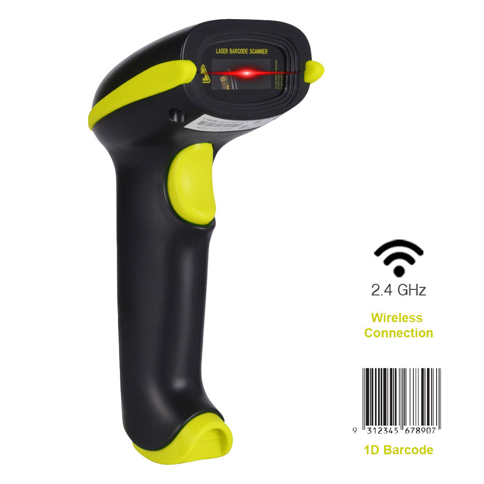 Wireless 1D Laser Bluetooth Barcode Scanner IS-5700LB (Yellow) — ExtraPrint
