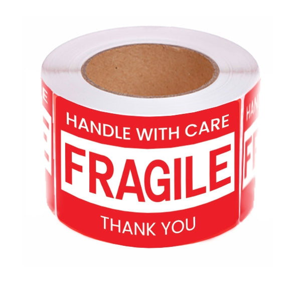 30 Rolls x Fragile Shipping Label Handle With Care Warning Adhesive Sticker 76x50mm (15000 in total)