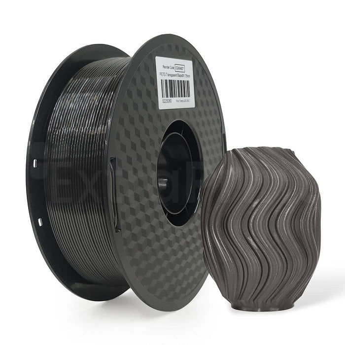 10 x PETG 3D Filament 1.75mm Transparent Black - 1KG